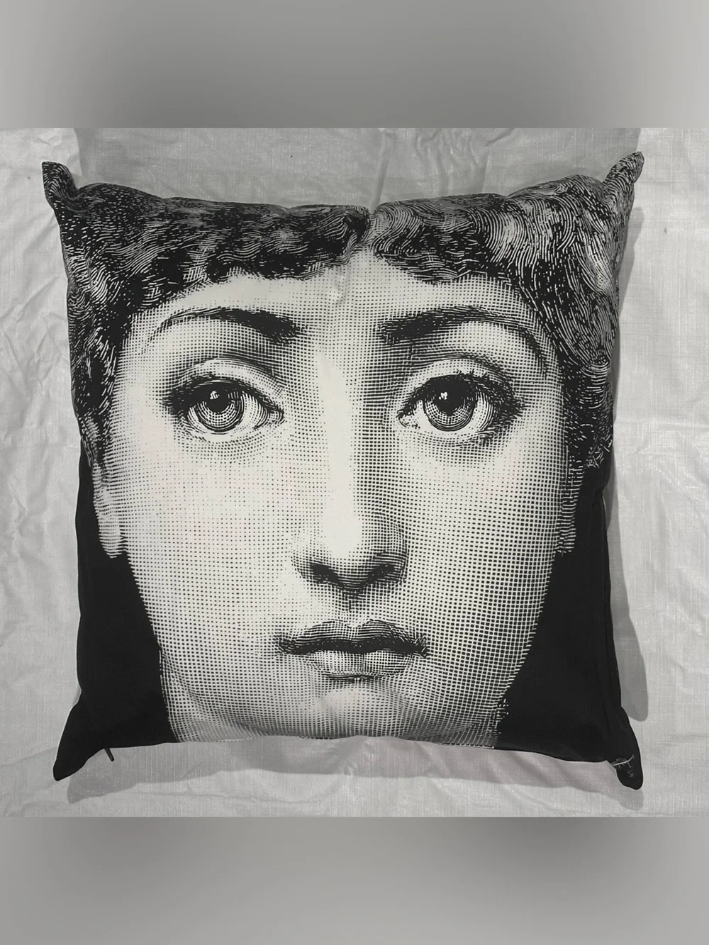 NEW RARE FORNASETTI PILLOW ITALY TEMA E VARIAZIONI 2 SIDED GRAPHIC COLLECTORS